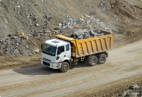 Flotte de pick-ups pour chantier de construction